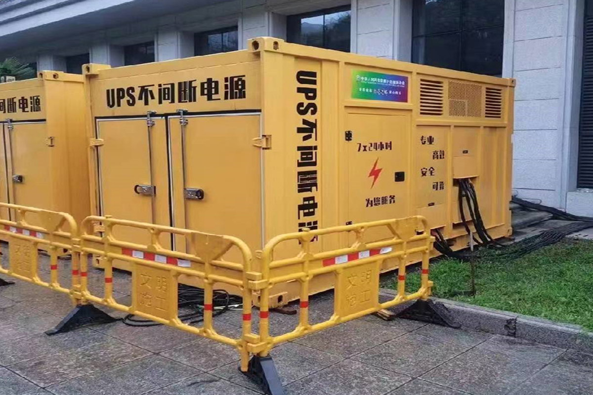 忻城发电机租赁施工现场